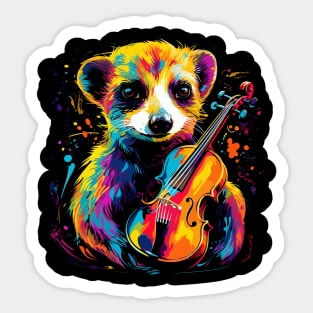 Meerkat Playing Violin Sticker